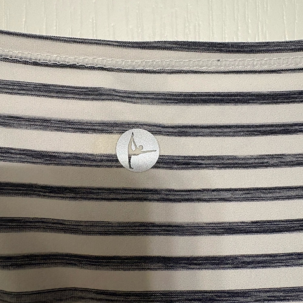 90 Degree By Reflex Women's Black and White Striped Tee - Picture 6 of 6